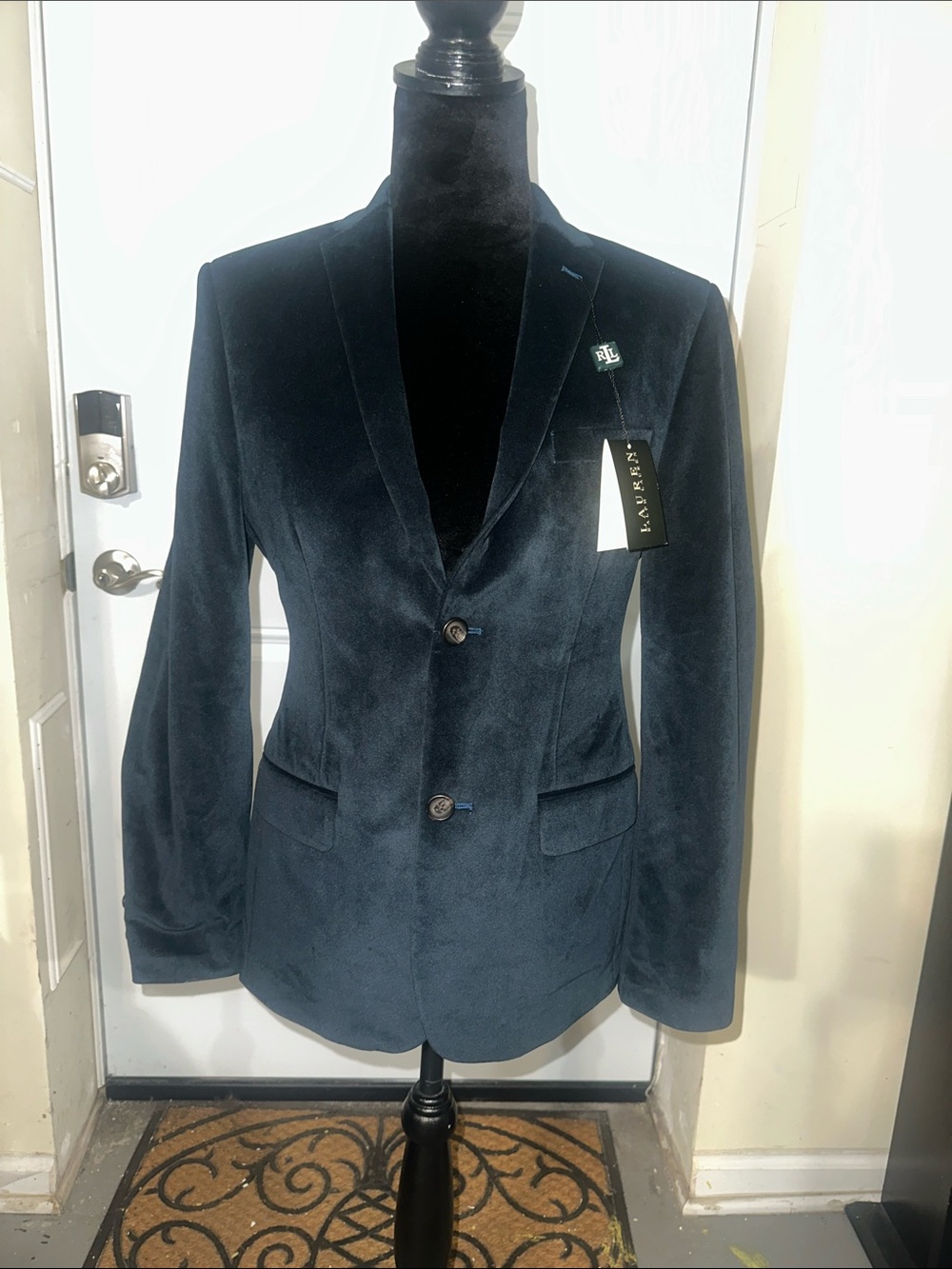 Lauren Ralph Lauren Boys Velvet Blazer - Hunter Green